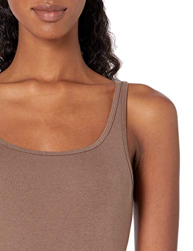 Amazon Essentials Women's Slim-Fit Thin Strap Tank, Pack Of 2, Dark Beige, Large #TOP3