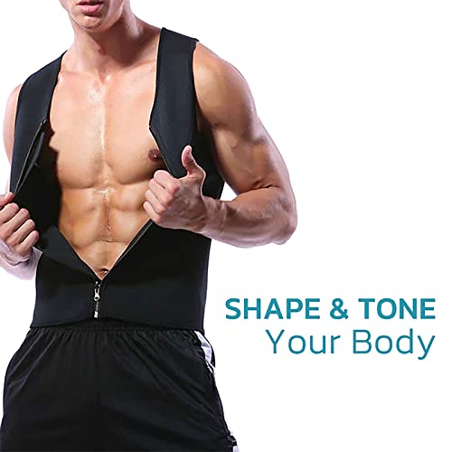 Manson Gynecomastia Compress Zipper Vest, Hide Gynecomastia Moobs Shapewear, Tummy Control Gynecomastia Undershirt (As1, Alpha, 5X_L, Regular, Regular, Black) #TOP2