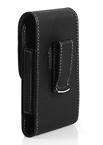 Black Vertical Swivel Leather Holster Case Pouch With Belt Clip For Microsoft Lumia 640 Xl #TOP5