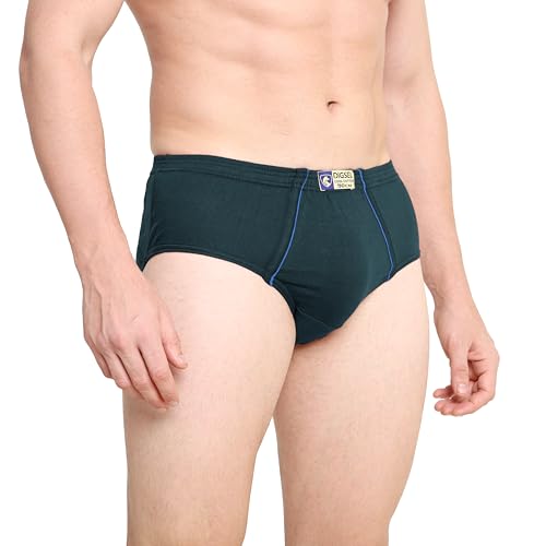 Image of Men 100% Combed Cotton Inner Elastic Self Design Briefs INFO IE