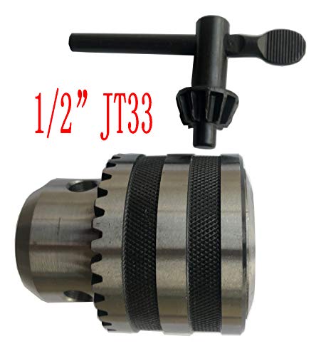 1/32-1/2 INCH JT33 Heavy Duty Drill Chuck With Key - Thumbnail 2
