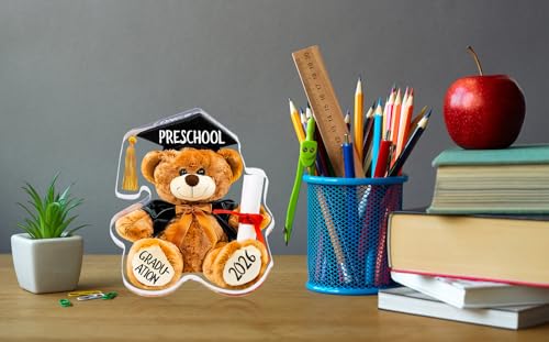 WaaHome Preschool Graduation Gifts for Kids Girls Boys 2026 Best Preschool Graduation Gifts for Daughter Son Adorable Acrylic Brown Preschool Graduation Keepsake Paperweight Decorations — view 4
