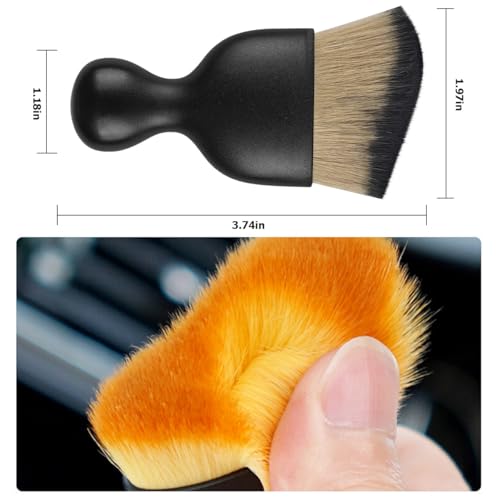 image for Blilo Car Interior Detailing Brush with Dust Cover, Auto Soft Hair Cle