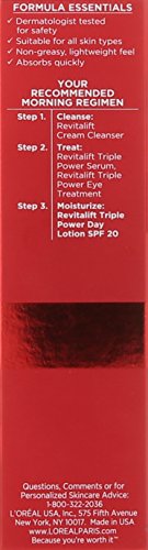 L'oréal Paris Skin Care Revitalift Triple Power Face Moisturizer With Spf 20, 1.7 Fl. Oz #TOP3