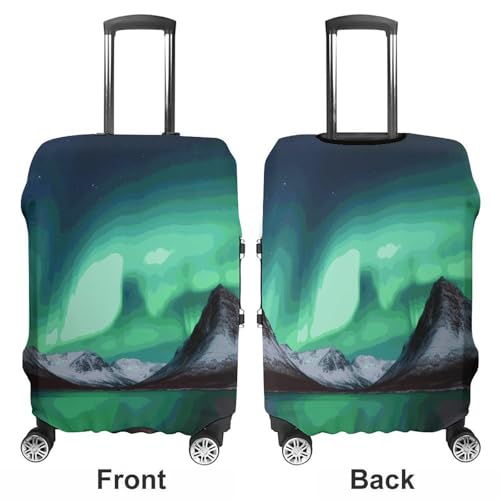 Aurora Borealis Luggage Cover Travel Suitcase Covers for Luggage Elastic Carry on Luggage Covers for Suitcase Tsa Approved Washable Luggage Sleeve Protector Fits 18-32 Inch L3