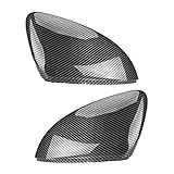 Para estrenar For Accesorios de Coches Golf GTI 7.5 MK7 7 7R 2 Piezas Fundas Espejo retrovisor Caps Cubierta de la Caja del Espejo de Carbono Mirada Brillante Negro Mate Cubierta del Cromo (Color : Carbon Look Bla