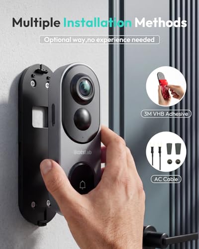 BOTSLAB 5MP Doorbell Camera Wireless with Solar Panel, Nonstop Power Video Doorbell with Head-to-Toe View, AI Motion Detection, Package Detection, VR Mode, 6400mAh Battery, Easy Installation,2.4G WiFi - Image 9