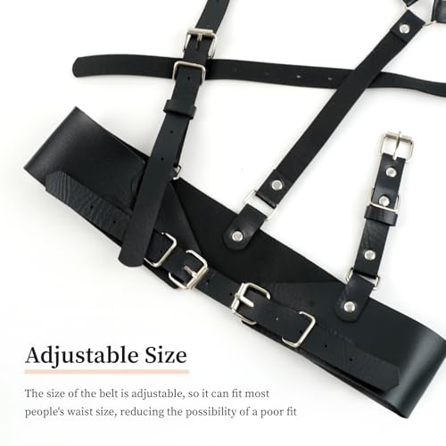 Cintos de arnês plus size para mulheres, cinto de cintura preto feminino arnês de couro feminino cin