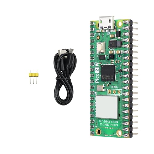 Pi Pico 2 WH Basic Kit - Pre Soldered Header, RP2350 Microcontroller Board, Bluetooth 5.2, WiFi, BLE, Dual-Core ARM & RISC-V 150MHz CPU, 520KB RAM, 4MB Flash, 26 GPIO