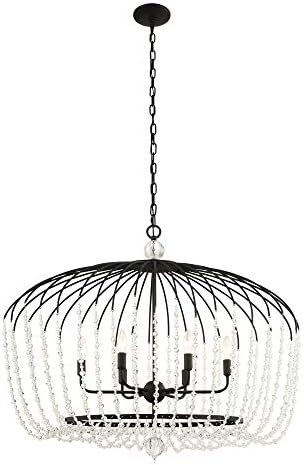 Varaluz Voliere 1-Lt Crystal Pendant - Matte Black