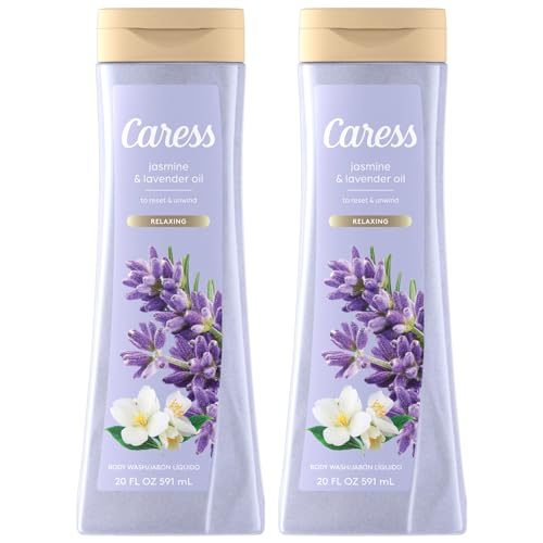 Caress Body Wash, Relaxing Jasmine & Lavender, 2-Pack – Reset & Unwind with Soft, Fragrant Skin, 20 Oz Ea