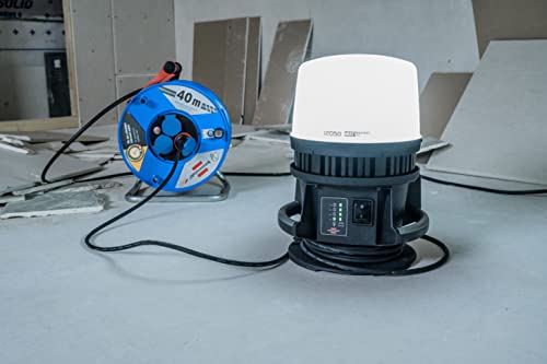 Brennenstuhl Professional Multi Battery LED 360° Hybrid Baustrahler 12050 MH (12000lm, IP54, kompatibel mit 18V Akkus 11 verschiedener Hersteller, 5m RN-Kabel, ohne Akku, Engineered in Germany)