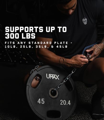 Image of Gymreapers Dip Belt With Chain For Weightlifting, Pull Ups, Dips - Heavy Duty Steel Chain For Added Weight Training