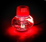 Lufterfrischer Original Poppy mit roter LED Beleuchtung, Duft Inhalt 150 ml, 24 Volt Anschluss für LKW (Duft Kirsche)