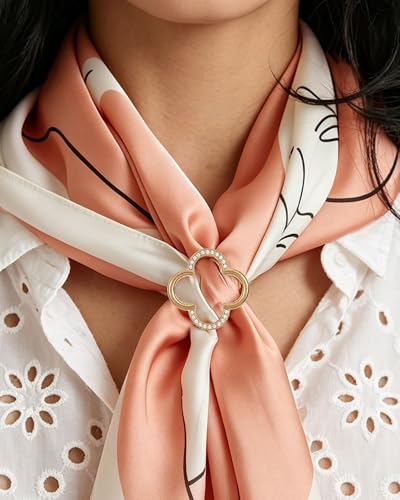 Image of 4PCS Scarf Ring Clips for Women Shirt Clips to Tighten Fashion Accessories