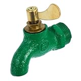 TOBBOMEY 3 piezas Grifo Pared Hierro y Cobre Llave Rápida Rustico para Cocina Baño Lavadero Exterior Jardín Piscina