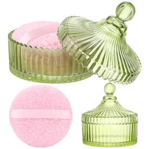 EcoTools Powder Puff Duo, Full-Size & Mini Powder Puffs for Loose or Pressed Powder, Precision Under-Eye & T-Zone Application, Soft Makeup Puffs, Vegan & Cruelty-Free, 2 Piece Set