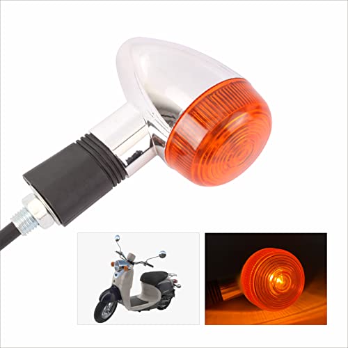 Jsmancave Universal Turn Signal Indicator Light Blinker Bullet Front Rear Amber Lenses Fits For Honda Shadow Kawasaki Suzuki Harley Yamaha Dirt Bike Cruiser Bobber Chopper #TOP5