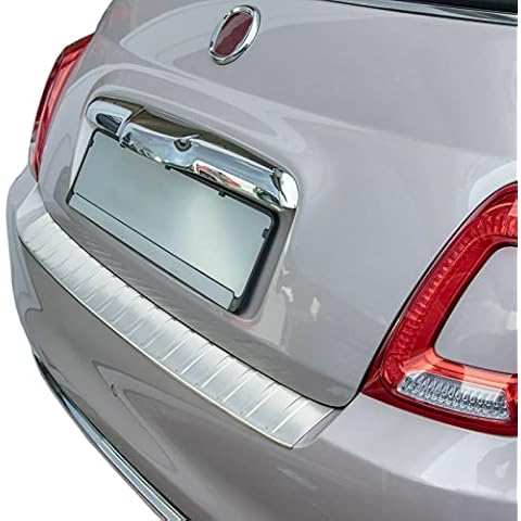 Recambo Boot Sill Protector Stainless Steel Matte Compatible with Fiat 500 Facelift 500C Cabrio 2016-2020 Premium Quality Cover