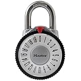 Master Lock(マスターロック) 南京錠 ダイヤル 暗証番号固定 拡大レンズ付 本体幅54mm 吊高内径22mm 防犯 1588JADSLV シルバー