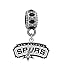 San Antonio Spurs Logo Charm Fits Most bracelet Lines Including Pandora, Chamilia, Troll, Biagi, Zable, Kera, Personality, Reflections, Silverado and More