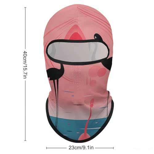 Stripes and Flamingos Balaclava Mascara Facial para Hombre y Mujer Protección Solar Transpirable Cubierta Completa para Senderismo, Ciclismo, Running y Conducción miniatura 2