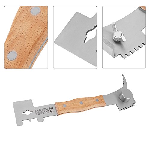 Folany Raspador de colmeia, raspador multifuncional de aço inoxidável de 27 cm, ferramenta de apicul