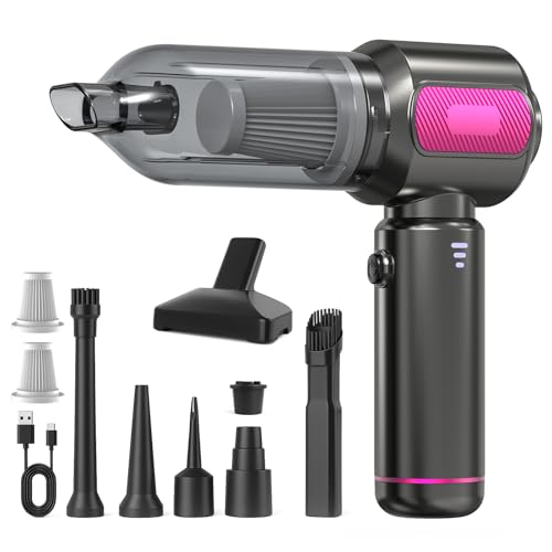 Linterngo Aspirabriciole Senza Fili Potente, 17000 PA Aspirapolvere Per Auto, Motore Brushless Potenziato, 3 Velocità Regolabili, Ricaricabile, Portatile e Leggero, Adatto per Auto, Casa e Ufficio