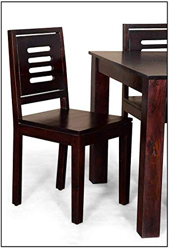 Image of Varsha Furniture Solid Sheesham Wood Dining Chair for Dining Room Set of 2 | Wooden Study Chairs | Multipurpose Chair (Mahogany Finish)
