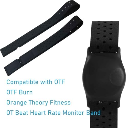 WHYHKJ 2PCS Heart Rate Monitor Armband Heart Rate Sensor Fitness Band Replacement Armband 20x360mm Self Adhesive Armband Nylon Adjustable Running Heart Rate Band Black