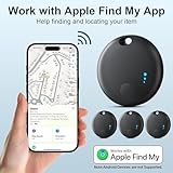 Air Tracker Tags Smart Tag, Air Tag Schlüsselfinder 4er, Bluetooth Tracker Kompatibel mit Apple Wo ist? APP(Nur iOS), Finde und behalte Deine Sachen im Blick:Schlüssel,Geldbörsen,Gepäck (Schwarz)