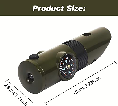 Turum Emergency Survival Whistle,Multifunctional Outdoor Tools,Loud Safety Signaling,Compass,Expedition/Exploration/Hiking/Camping 3Pcs #TOP4