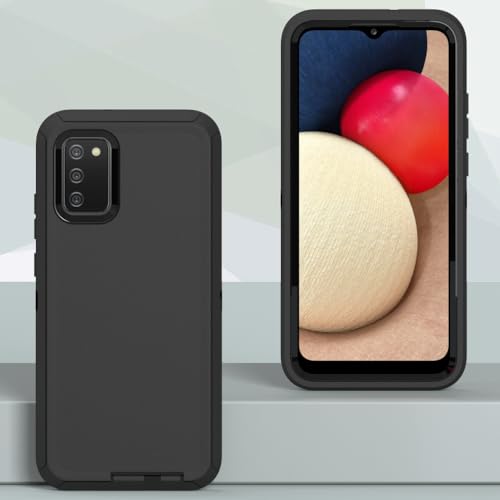 Image of Case for Galaxy A42, Heavy-Duty Tough Rugged Shockproof Drop Protective Cover Cases for Samsung Galaxy A42, Black