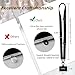 Icycay Phone Lanyard Crossbody, Black Cell Phone Lanyard for Around The Neck Adjustable Phone Strap, Anti Theft Long Lanyard for iPhone Case ID Holder Keys Phone Accessories Travel Essential for Women