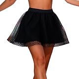 Damen Karneval Tüll Rock 1950er Rockabilly Petticoat Tüllrock Ballett Tütüs für Christmas Party Abschlussfeier Unterrock Tutu Röcke Ballettrock Tanzkleid Karneval Kostüm