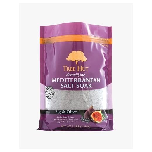 Tree Hut Detoxifying Mediterranean Salt Soak Fig & Olive, 3Ibs, Ultra Hydrating Epsom for Nourishing Essential Body Care