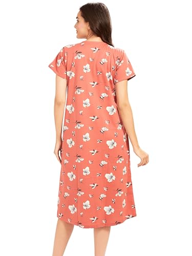Image of AV2 Women Cotton Calf Length Feeding Nighty