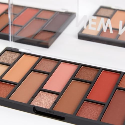 Febella New Nude Paleta de Sombras, 16 Cores, Tons Terrosos e Cintilantes