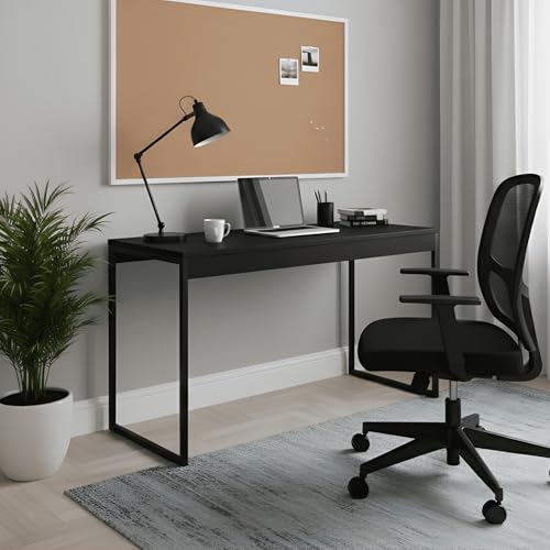 Mesa Escrivaninha para Computador Notebook Compacto Estilo Industrial (Preto)