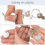 60 sztuk breloczków do kluczy zestaw kółek do kluczy z łańcuszkiem