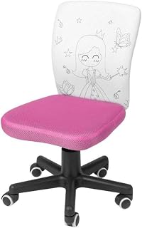 Miroytengo Silla Infantil Pintame Princesa en Color Rosa y Blanco con Ruedas. Rotuladores Incluidos 77x39 cm