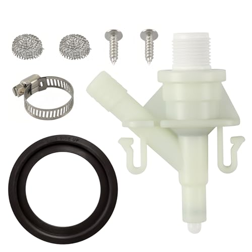 Image of kingsea 385311641 Water Valve Kit, Plastic RV Camper Toilet Valve Parts compatible with Sealand 300 /310 / 311 /320 / 321 Series RV Marine Toilet Flush Valves Replacement