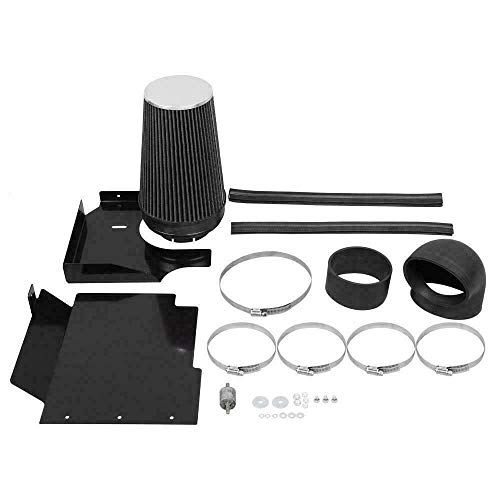 MILLION PARTS 4\'\' Cold Air Intake Pipe Filters System with Heat Shield 1999-2006 Silverado Avalanche Suburban Tahoe 1500 2500 3500 Sierra 1500 2500 3500 Escalade V8 4.8L 5.3L 6.0L Black - Thumbnail 2