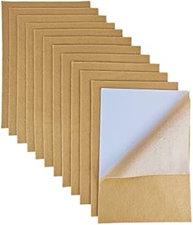 Self Adhesive Felt Sheets, 12 Pieces Sticky Felt Drawer Liner, 20x30cm Felt Sheets with Adhesive, Felt for Crafts (Green)