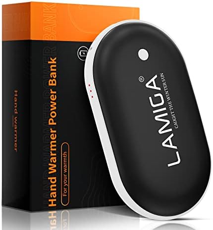 LAMIGA Hand Warmers Rechargeable,Electric Hand Warmer Reusable,5200mAh Portable Powerbank,Hot Hand Pocket Heater for Outdoor Camping and Hunting,The Best Gift for Winter