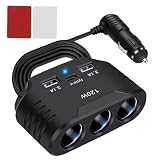 120 W Multipresa Accendisigari 12 V/24 V 3 prese USB-C Voltmetro Interruttori