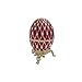Red Faberge Style Egg Music Box - Pewter Figurine, Music Box, Swarovski CrystalsLimited Edition Collectible