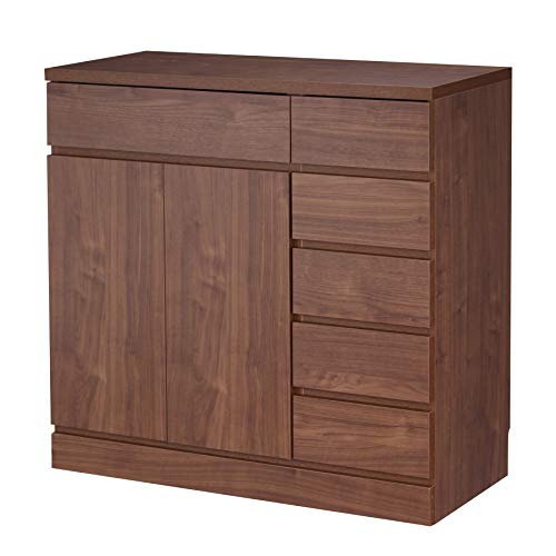 川口工器 リビング キャビネット サイドボード 木製 完成品 日本製 リビング収納 21096