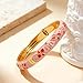 72ore Enamel Bangles Colorful Bangles Flower Shaped Vintage Bracelets Stackable Chunky Bangle Bracelet Gifts for Women