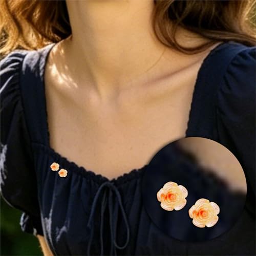 Image of 20 Pcs Enamel Rose Flowe Brooches Pins for Women Colorful Floral Brooch Flower Lapel Pin Badge Crafts Breastpin Jewelry Gift for Women Men Clothing Bags Backpacks Jackets Hat